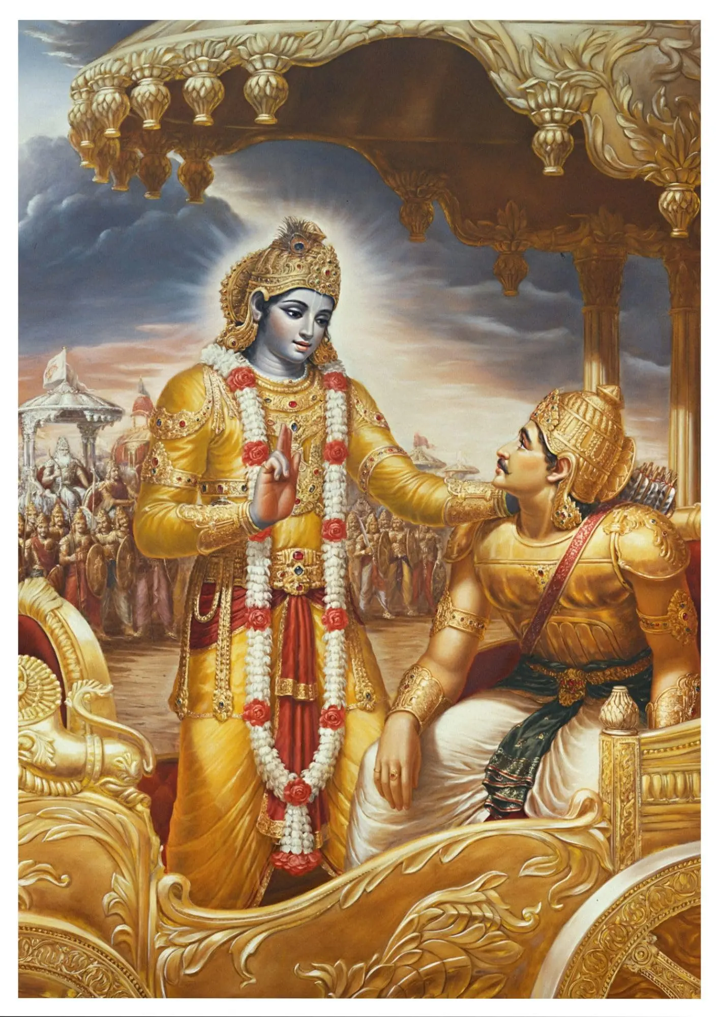 Krishna and Arjuna in the Battlefield of Kurukshetra